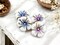 *2* 21mm Metallic Volcano Washed Opaque White Hawaiian Flower Beads